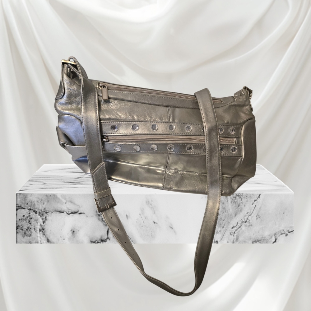 Metallic Silver Shoulder Bag